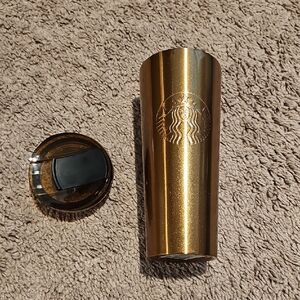 Starbucks Gold Tumbler with Lid